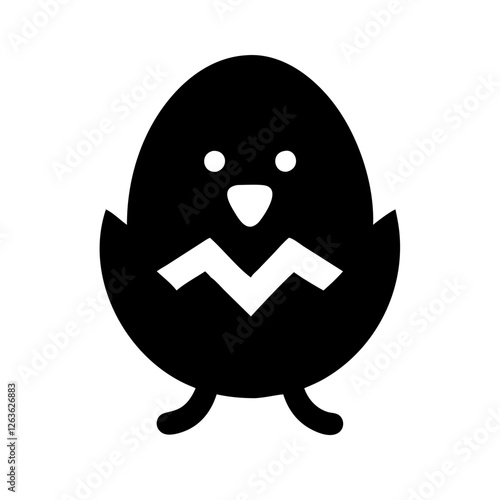 Cute chick peep emerging from an Easter egg, symbolizing spring and new beginnings during the festive season