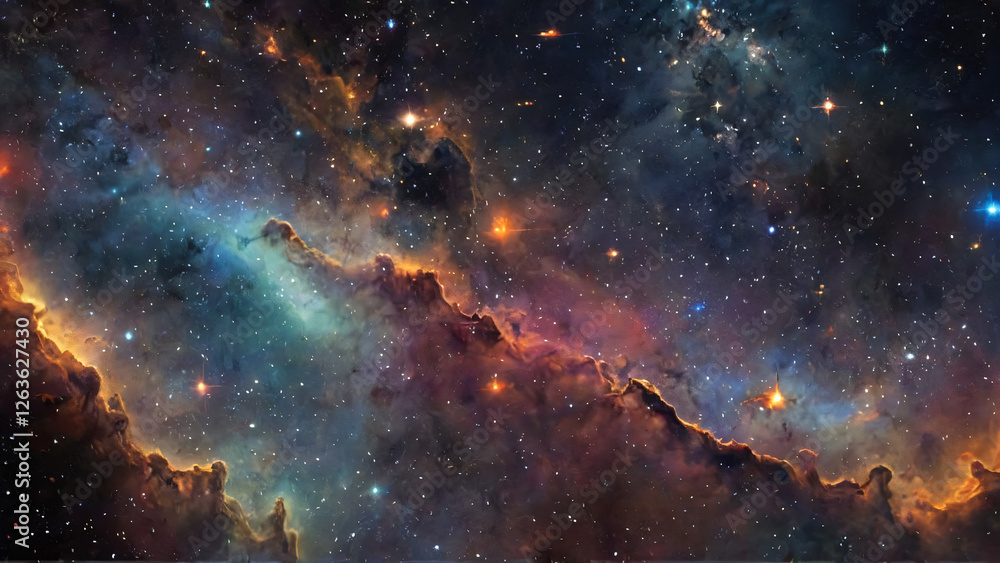 Obraz premium Space background with many stars