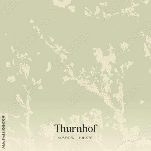 Vintage map of Thurnhof, Austria.