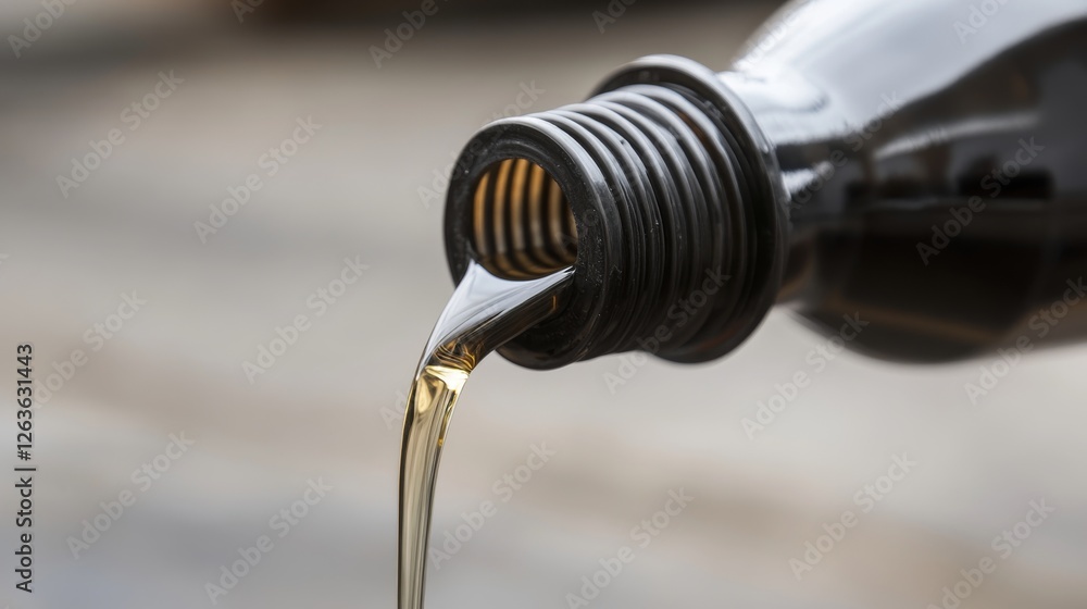 Pouring Oil into Bottle Pouring Oil into Bottle