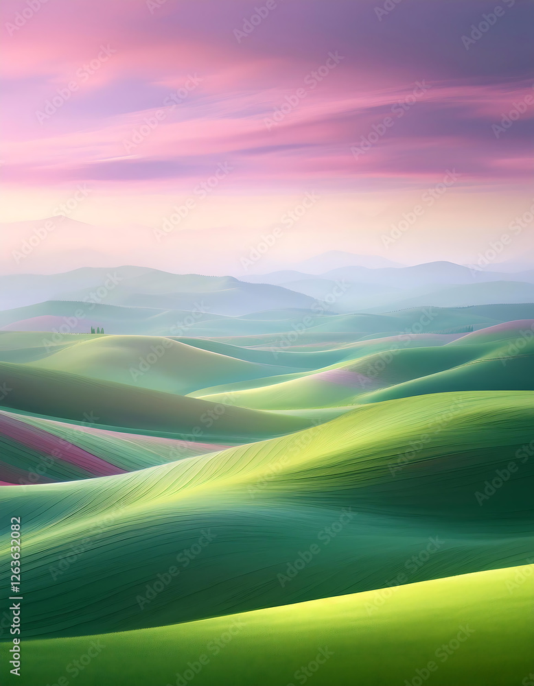 landscape with green field and mountains landscape with green field and mountains