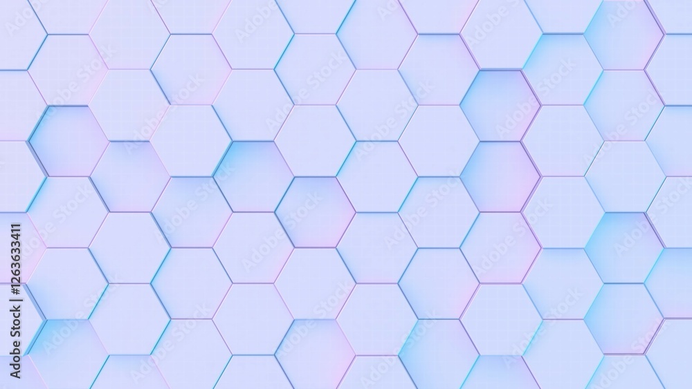 Light purple honeycomb texture, soft and structured hexagonal pattern, 3D abstract geometric background with subtle shading and depth effect, elegant and futuristic design Light purple honeycomb texture, soft and structured hexagonal pattern, 3D abstract geometric background with subtle shading and depth effect, elegant and futuristic design