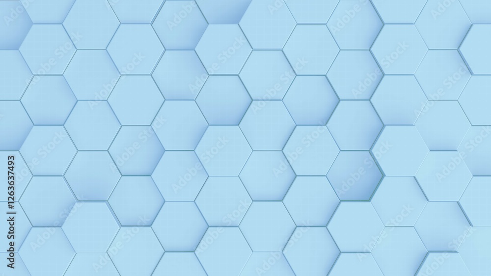 Minimalist hexagonal pattern, cool-toned 3D surface, symmetrical geometric structure, modern abstract background, smooth gradient lighting, futuristic tile effect, elegant digital texture Minimalist hexagonal pattern, cool-toned 3D surface, symmetrical geometric structure, modern abstract background, smooth gradient lighting, futuristic tile effect, elegant digital texture
