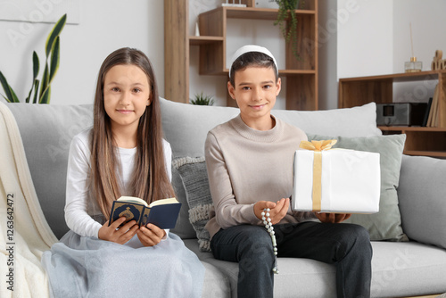 Little Muslim children with...