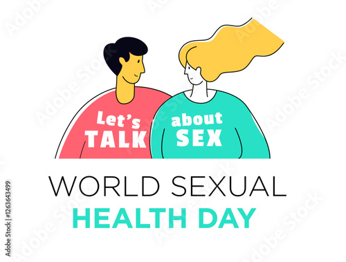 World Sexual Health Day Illustration: Let's Talk About Sex Campaign.