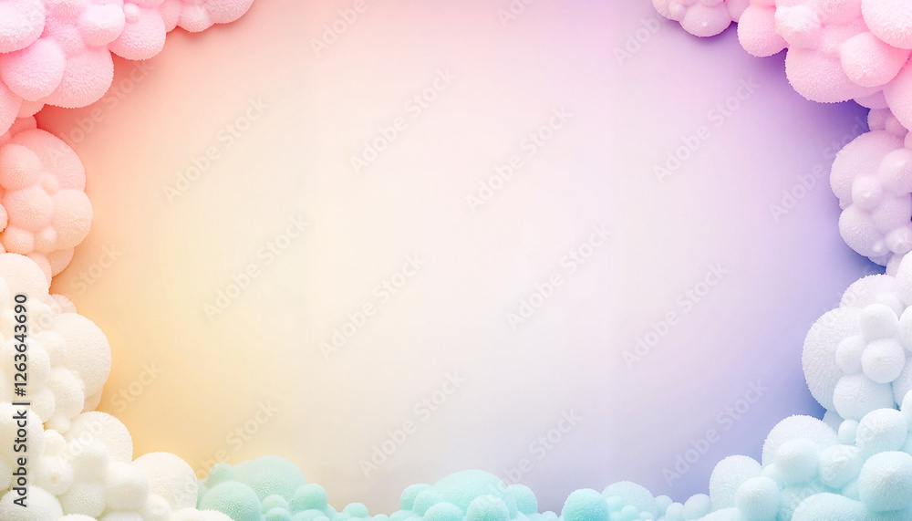 Pastel bubble background with soft gradient colors