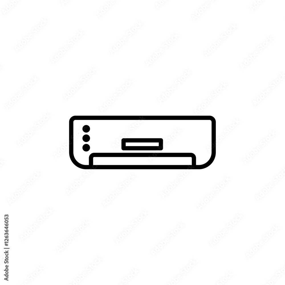 Obraz premium ac iconVector illustration in black