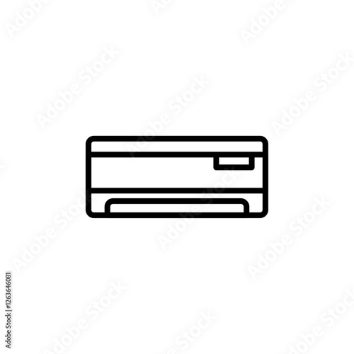 ac icon Vector illustration in black