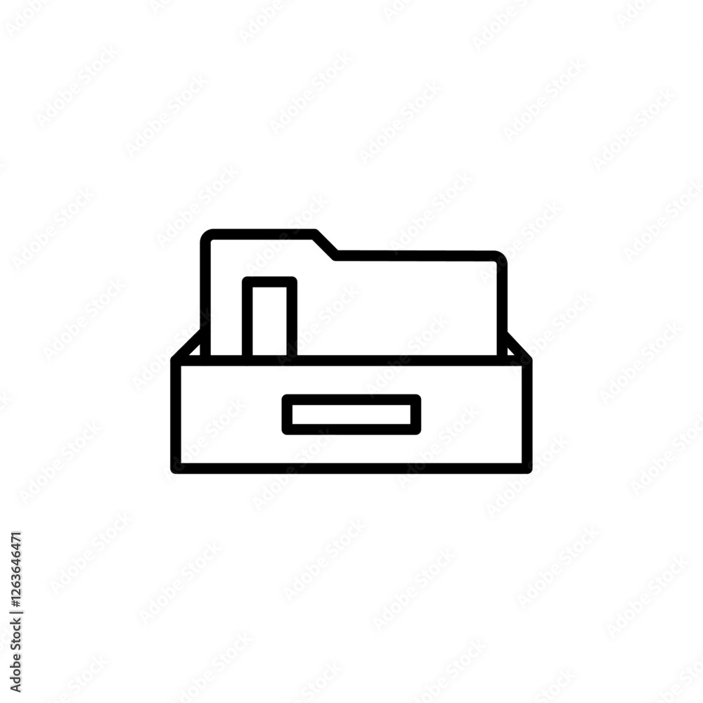 archive folder iconVector illustration in black archive folder iconVector illustration in black
