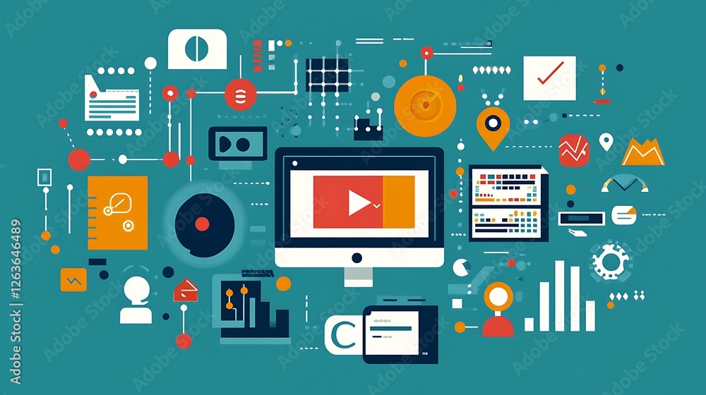 Digital marketing strategy and online video content creation process. Digital marketing strategy and online video content creation process.