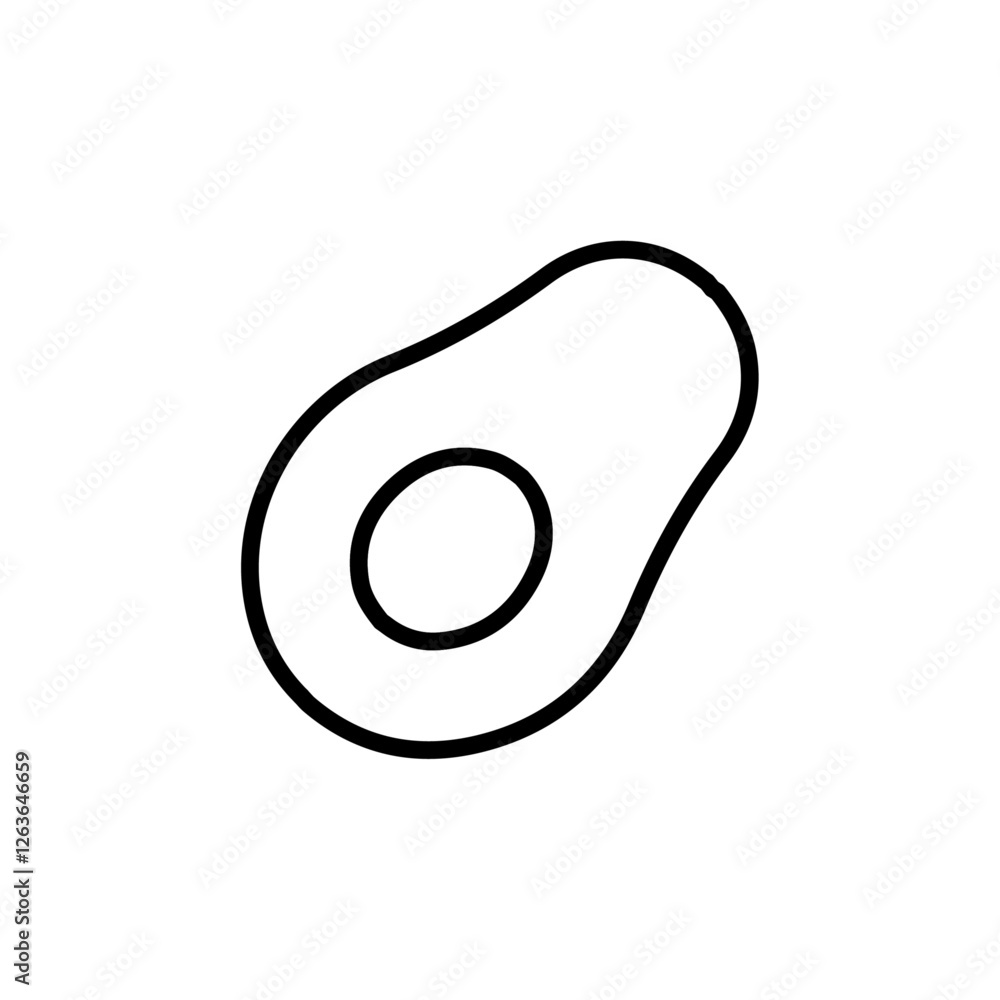 avocado iconVector illustration in black avocado iconVector illustration in black