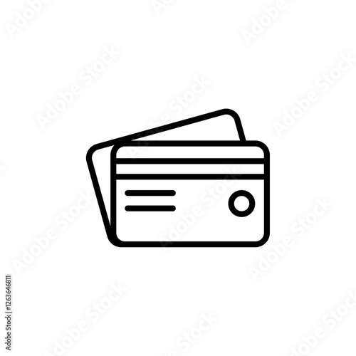 bank cards iconVector illustration in black