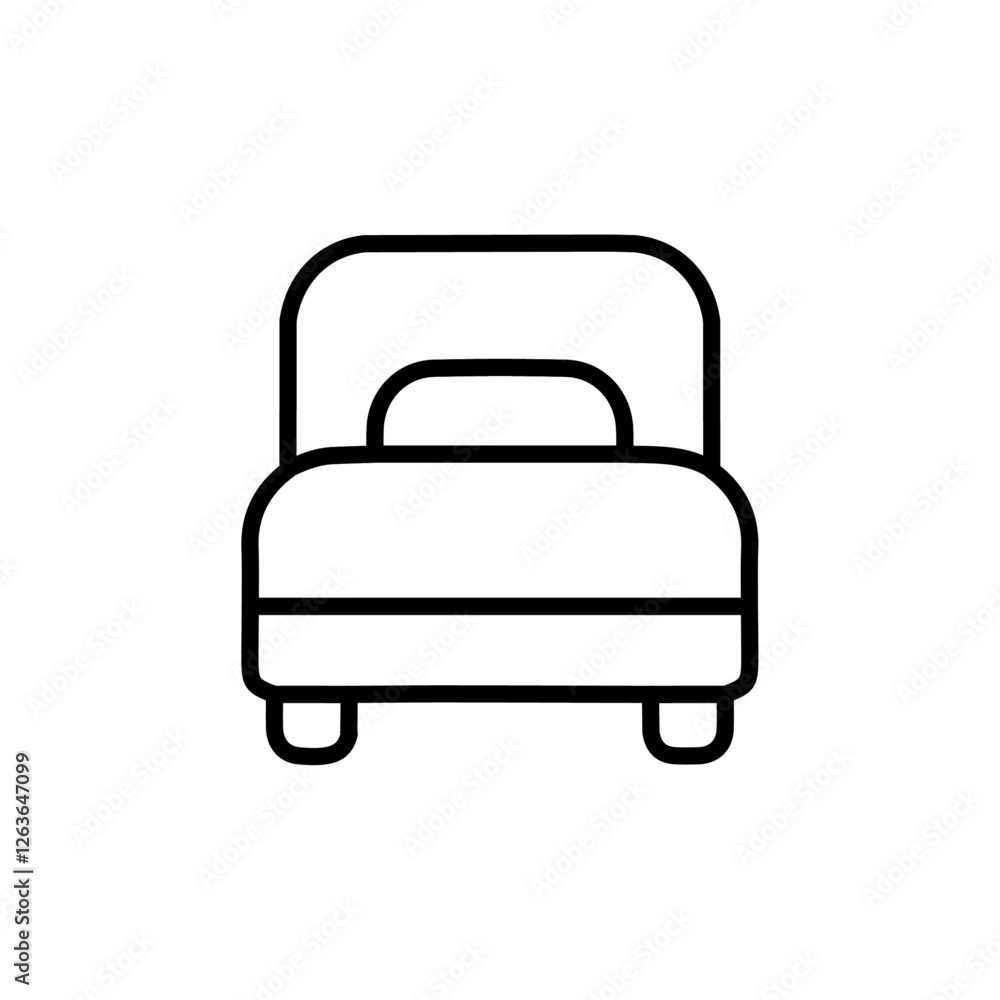 bed iconVector illustration in black bed iconVector illustration in black