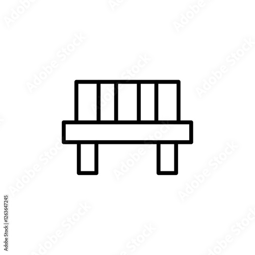 bench iconVector illustration in black
