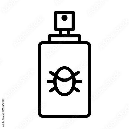 bug spray iconVector illustration in black