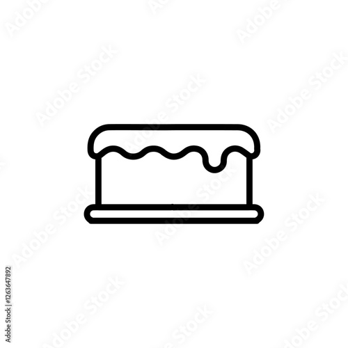 cake iconVector illustration in black