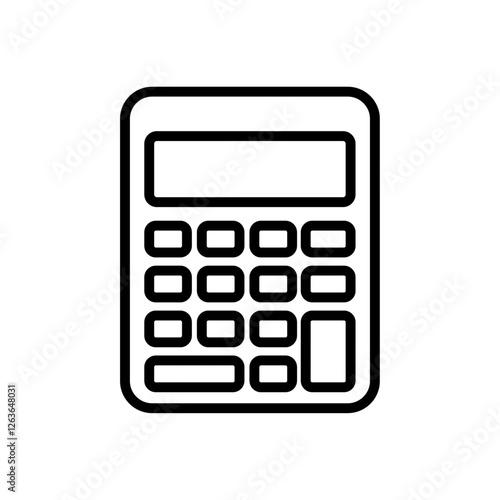 calculator icon Vector illustration in black