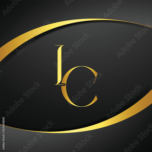IC luxury letter logo. Initial Letter Design Vector Luxury Colors
