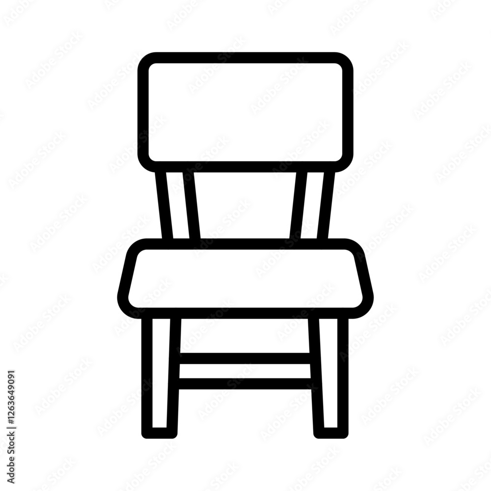 chair iconVector illustration in black chair iconVector illustration in black