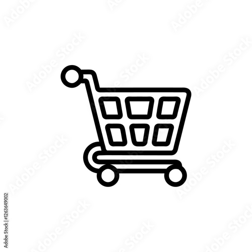 cart icon Vector illustration in black