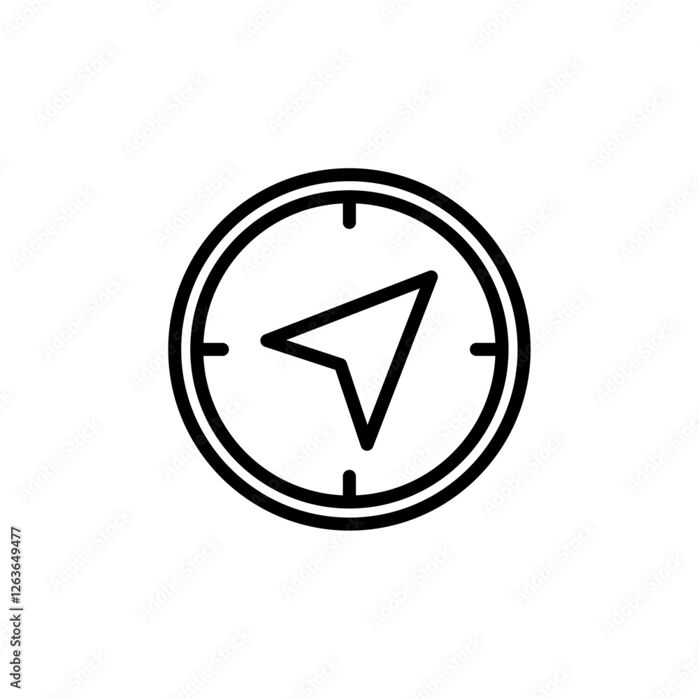 compass iconVector illustration in black compass iconVector illustration in black