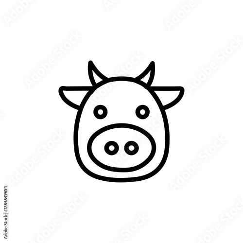 cow iconVector illustration in black