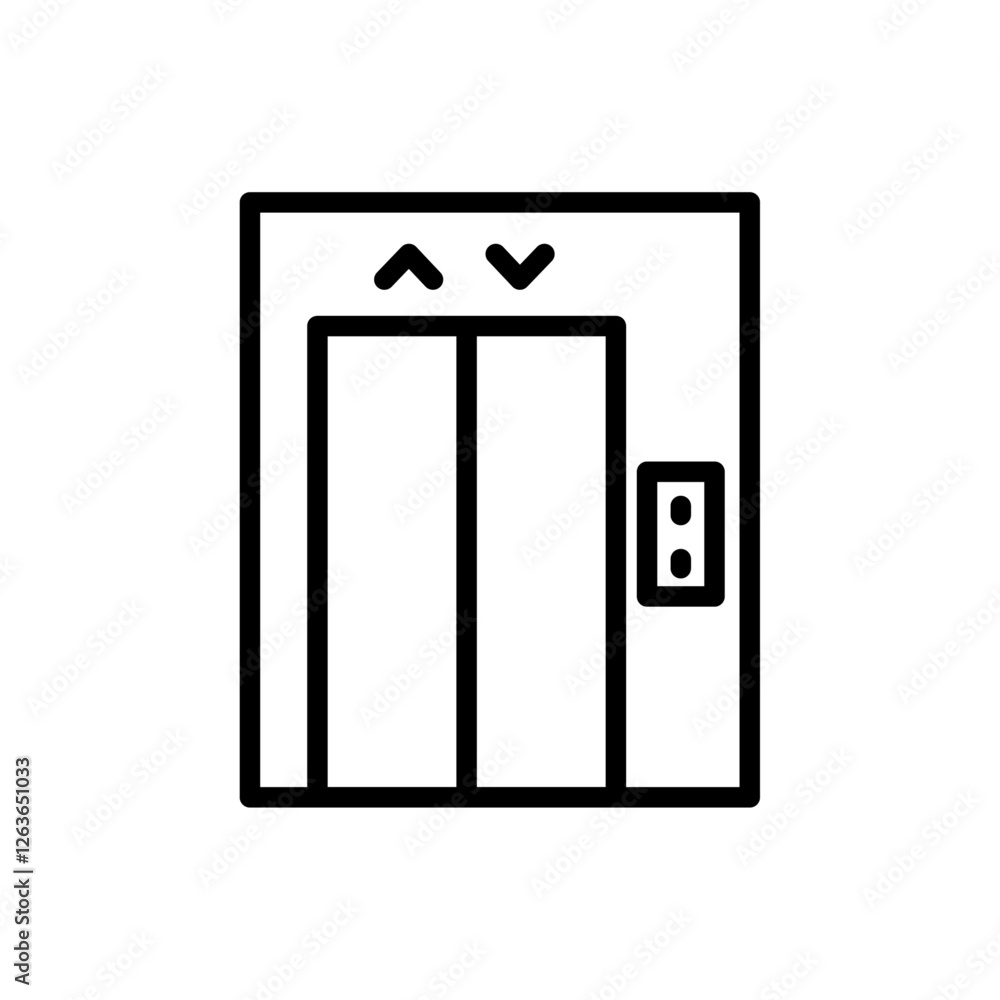 elevator iconVector illustration in black elevator iconVector illustration in black