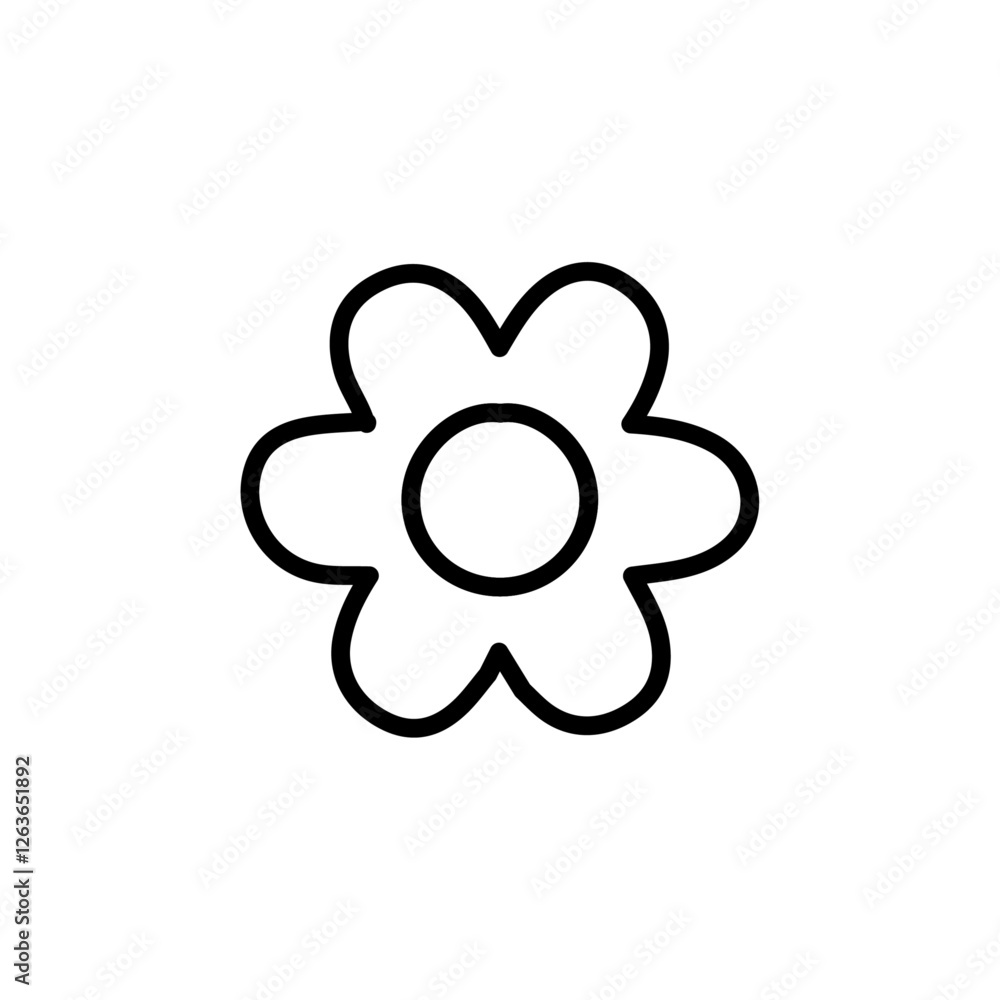 flower icon Vector illustration in black flower icon Vector illustration in black