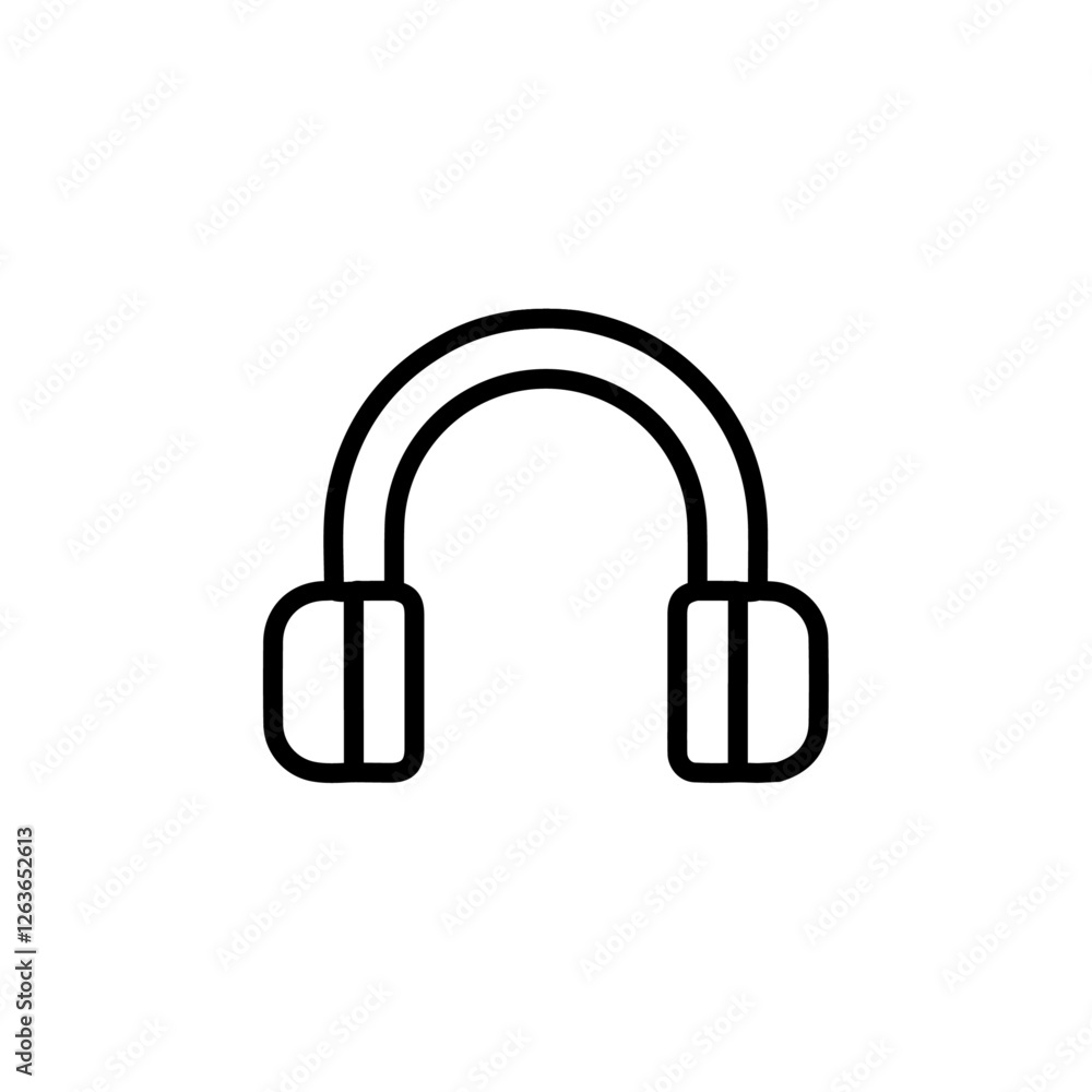 headphone icon Vector illustration in black headphone icon Vector illustration in black