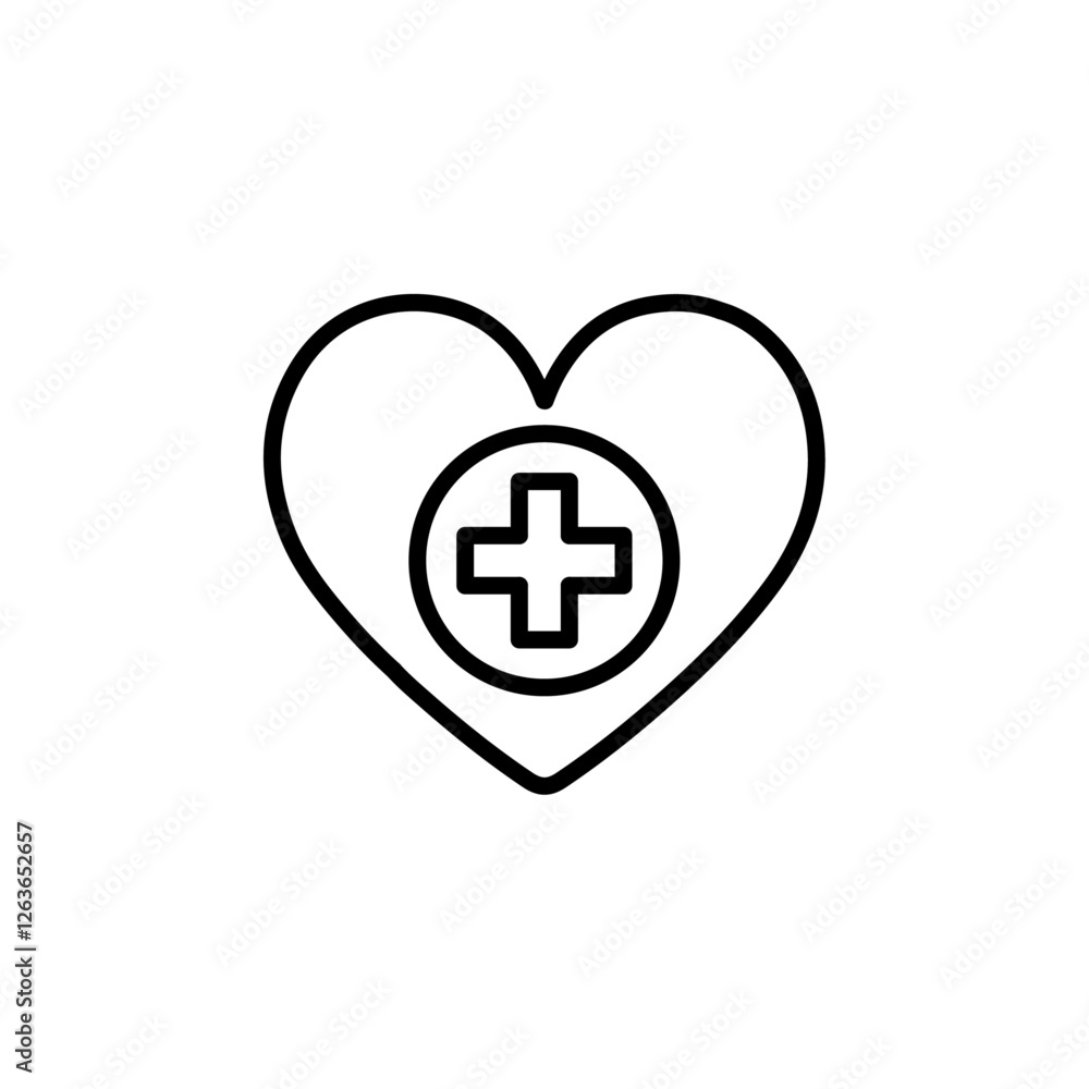 health iconVector illustration in black health iconVector illustration in black