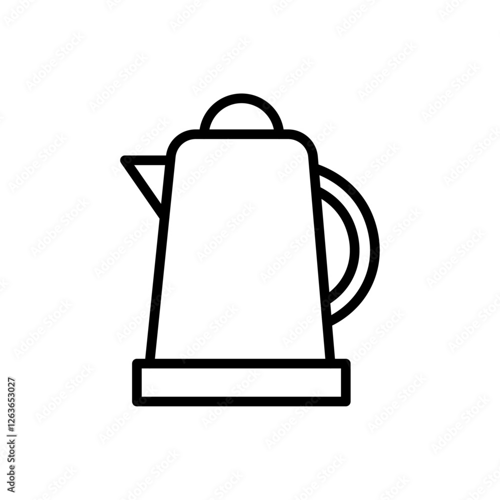 Fototapeta premium kettle iconVector illustration in black