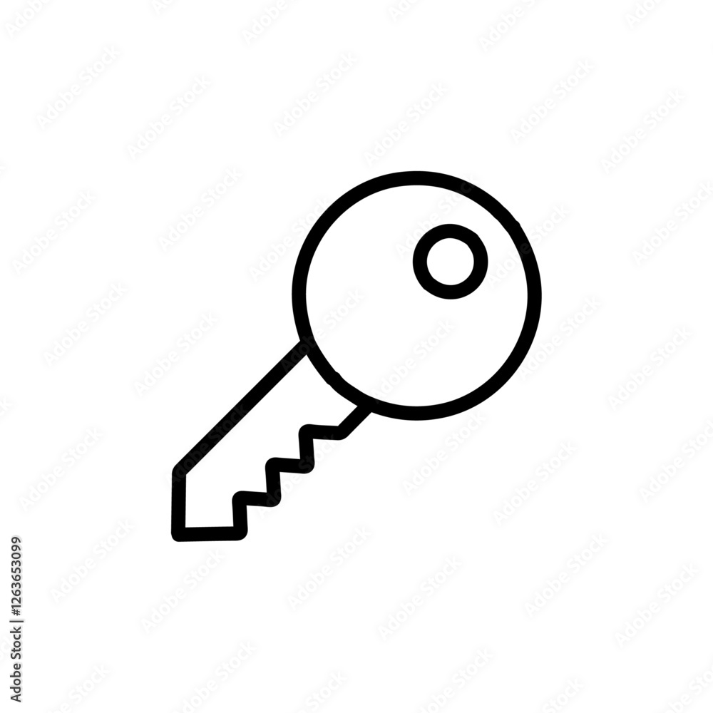 key icon Vector illustration in black key icon Vector illustration in black