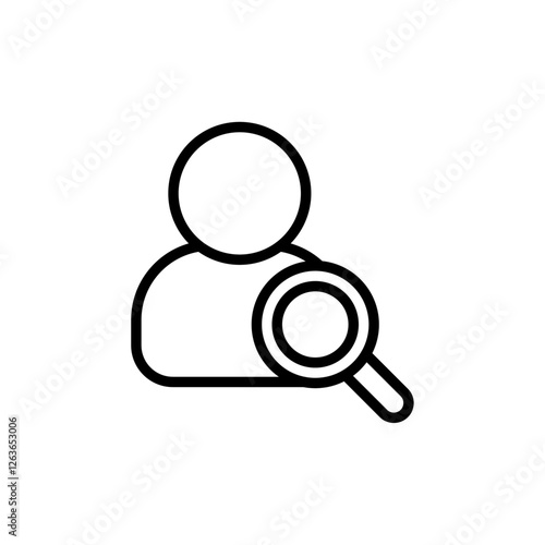 investigate iconVector illustration in black