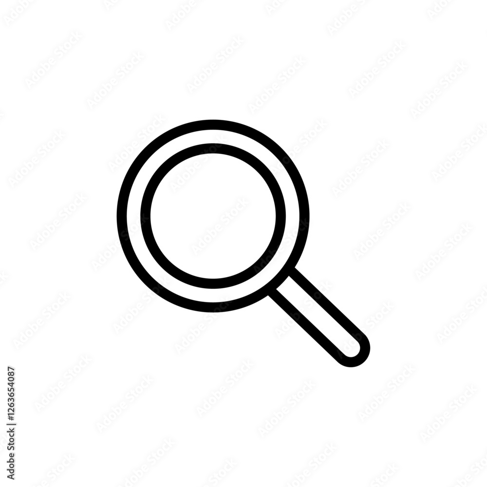 magnifying glass icon Vector illustration in black magnifying glass icon Vector illustration in black