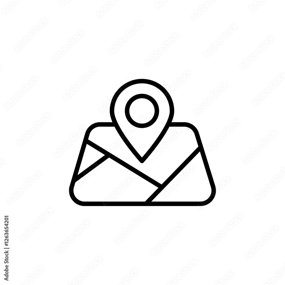map iconVector illustration in black map iconVector illustration in black
