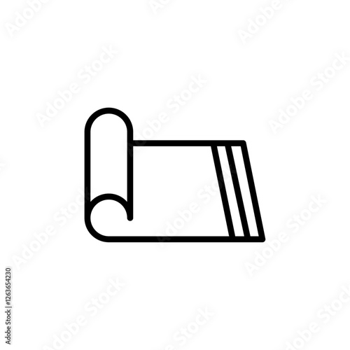 mat iconVector illustration in black