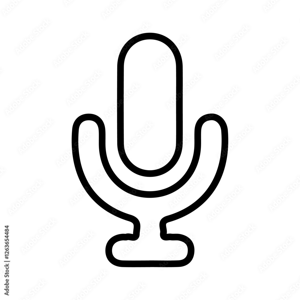 microphone iconVector illustration in black microphone iconVector illustration in black