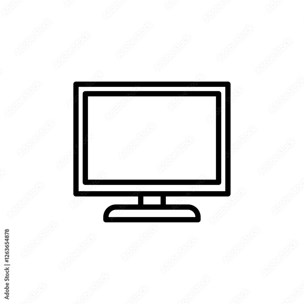 monitor icon Vector illustration in black monitor icon Vector illustration in black