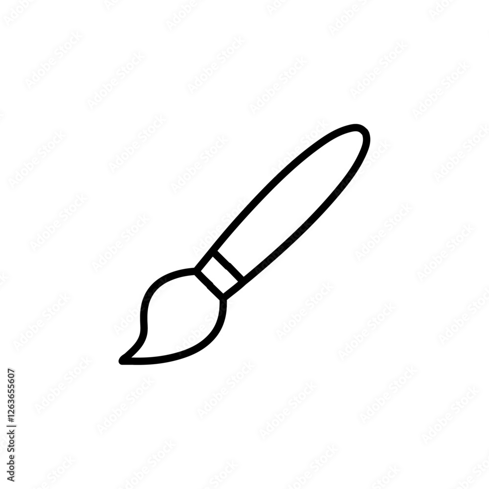 paint brush icon Vector illustration in black paint brush icon Vector illustration in black