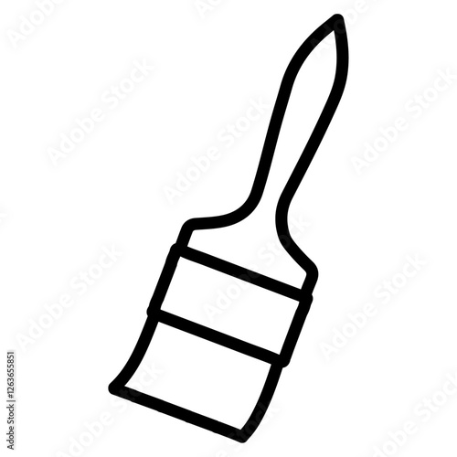 paint brush iconVector illustration in black