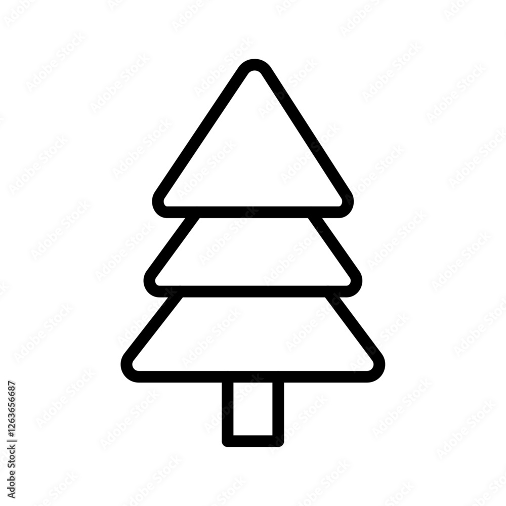 pine tree iconVector illustration in black pine tree iconVector illustration in black