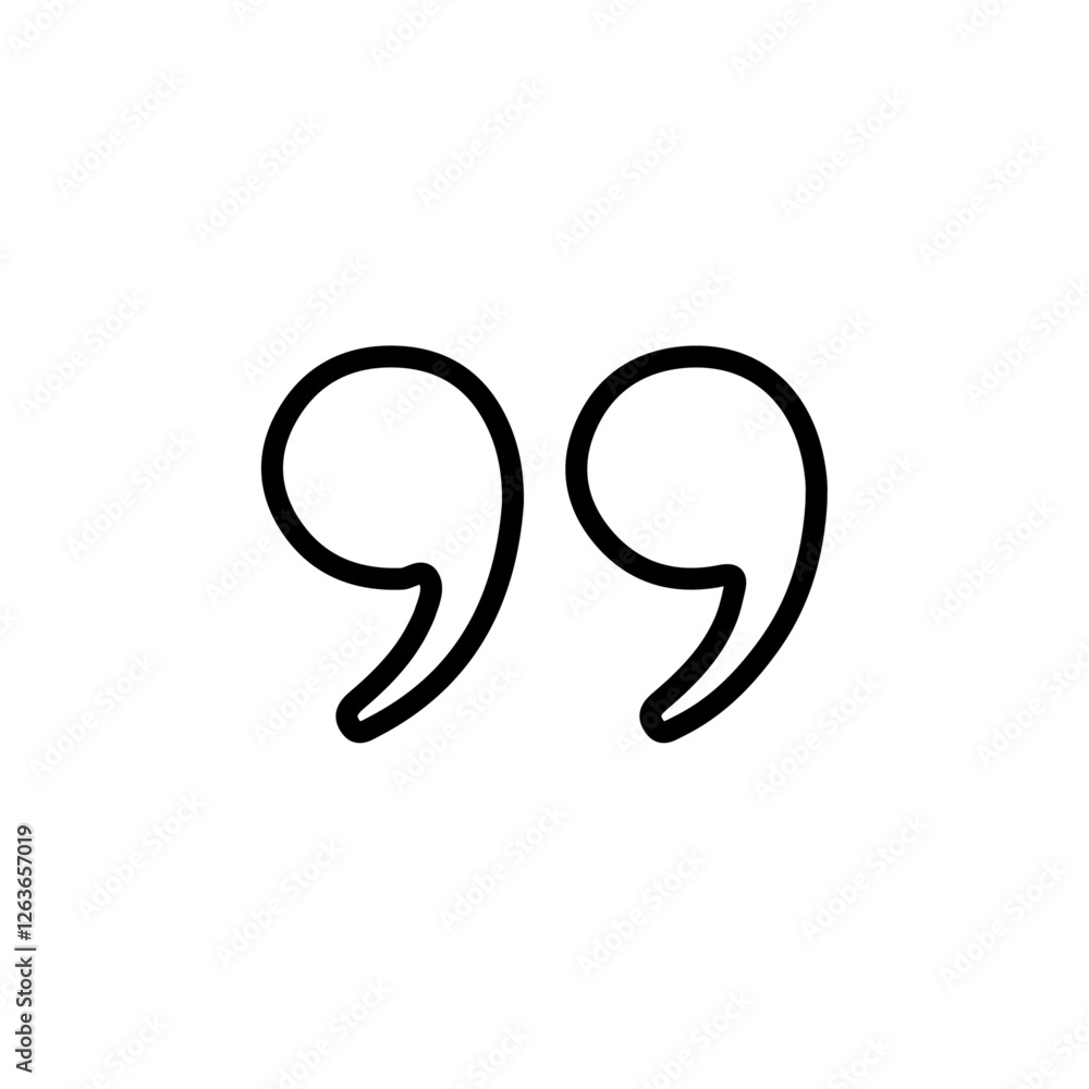 quote iconVector illustration in black quote iconVector illustration in black