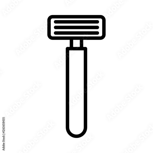 shaving razor iconVector illustration in black