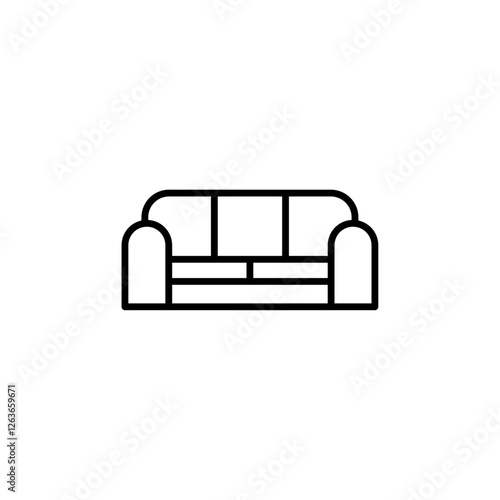 sofa icon Vector illustration in black