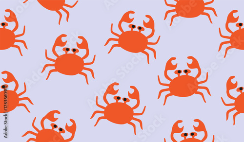 Cute crabs pattern background vector design