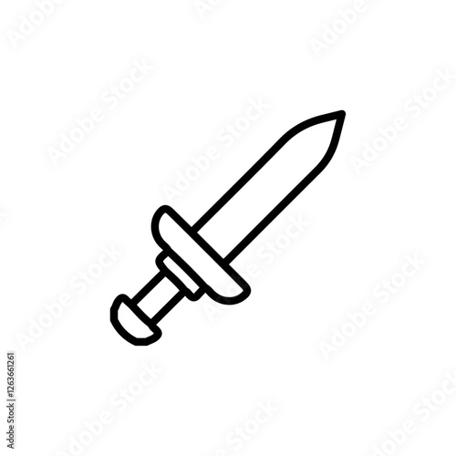 sword iconVector illustration in black