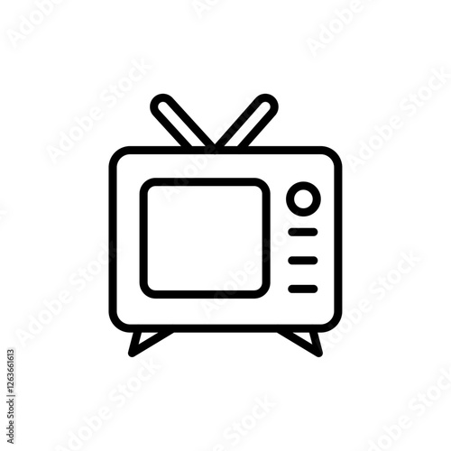 television icon Vector illustration in black