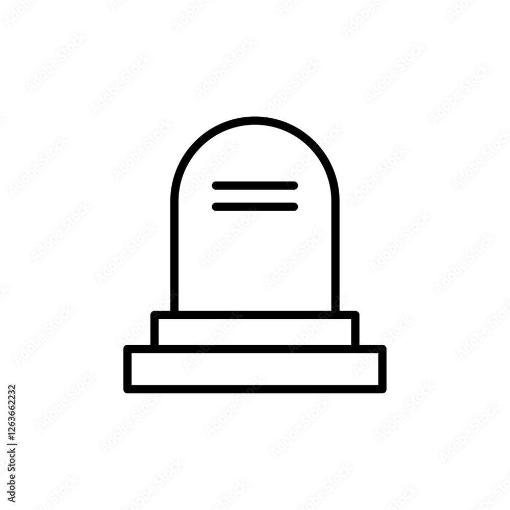 tomb stone icon Vector illustration in black tomb stone icon Vector illustration in black