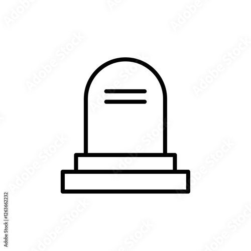 tomb stone icon Vector illustration in black