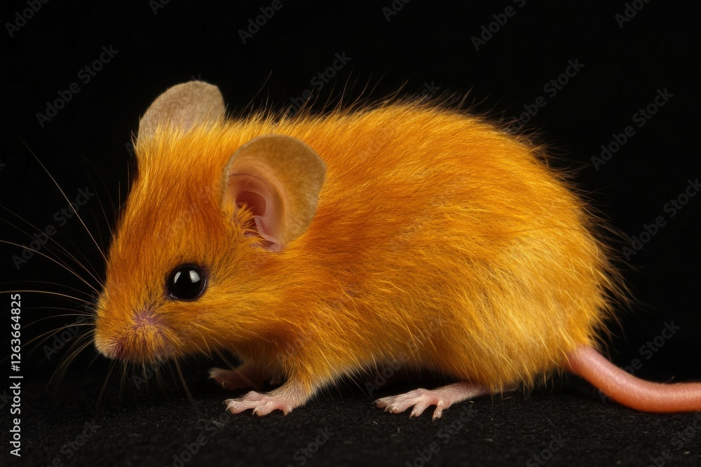 Golden Mouse (Ochrotomys Nuttalli) in Natural Forest Habitat at Night, Cute Small Rodent Wildlife Photo Golden Mouse (Ochrotomys Nuttalli) in Natural Forest Habitat at Night, Cute Small Rodent Wildlife Photo